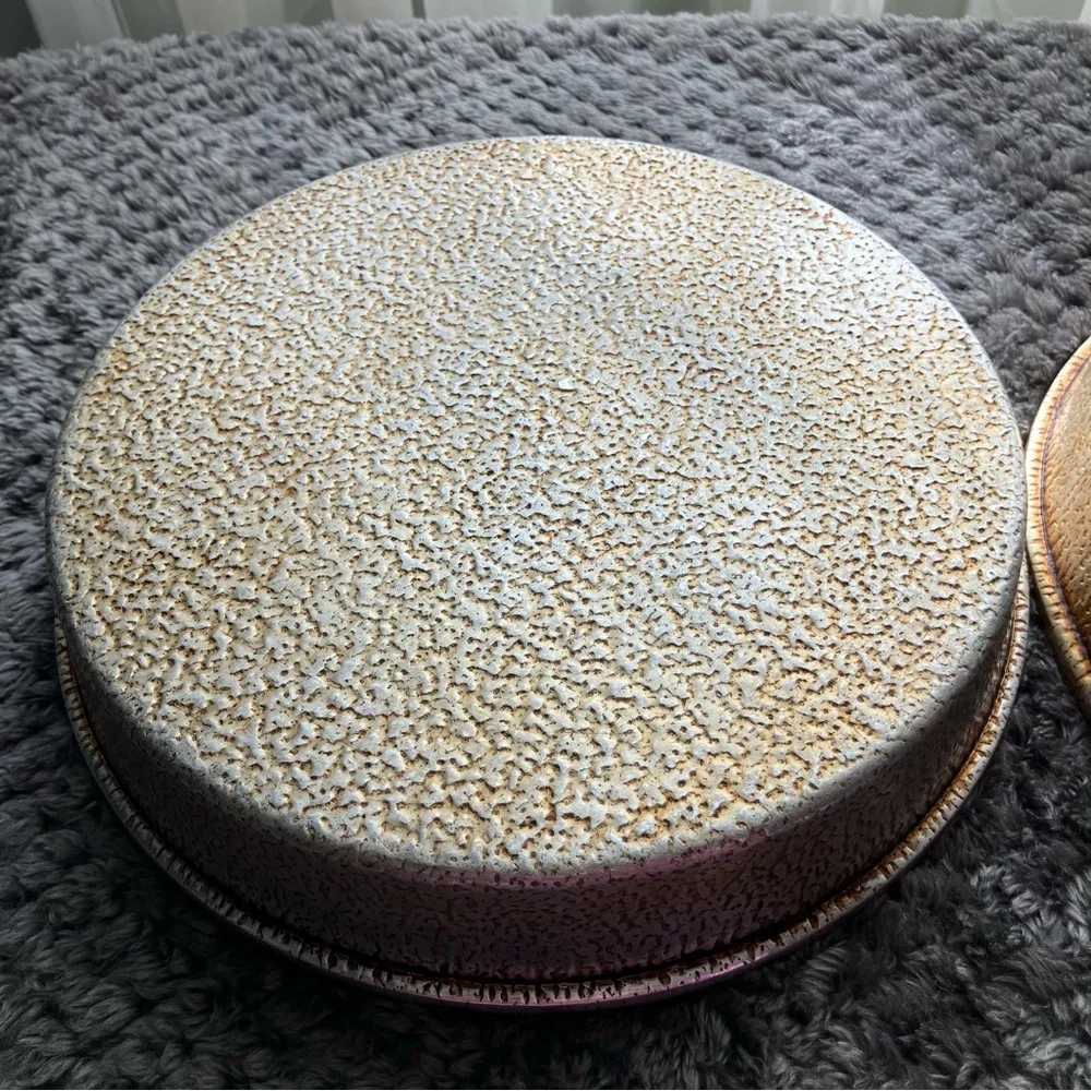 (2)‎ Vintage, Mid-Century, Cottagecore, Farmhouse, Textured 8” Metal Cake Pans